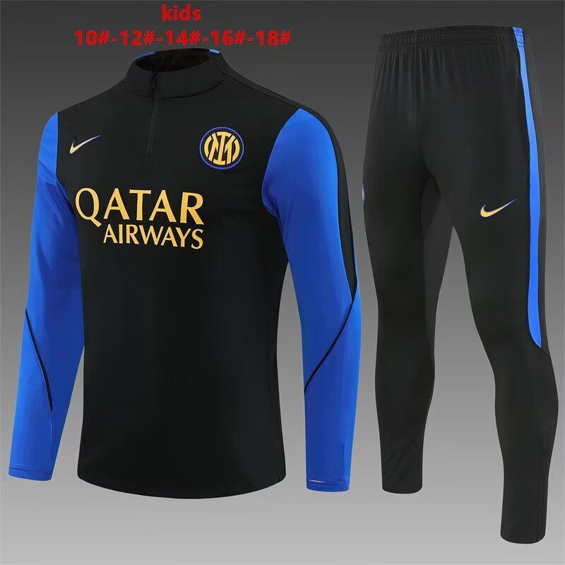 Kids Inter Milan 26/27 Tracksuit - Black/Blue/Golden